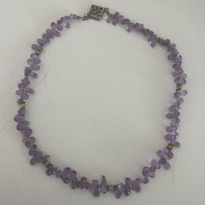 Amethyst & Peridot Necklace 15”